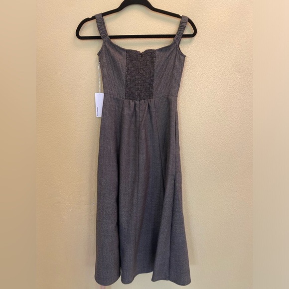 Reformation Stratford check midi dress size 0 BNWT - Picture 5 of 12